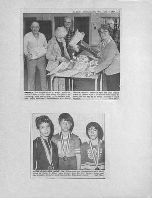 Browns WI Tweedsmuir Community History, 1984-1985