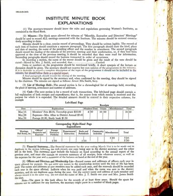 Crozier WI Minute Book 1950-54