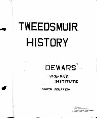 Dewars WI Tweedsmuir Community History, Volume 1 (1941-85)