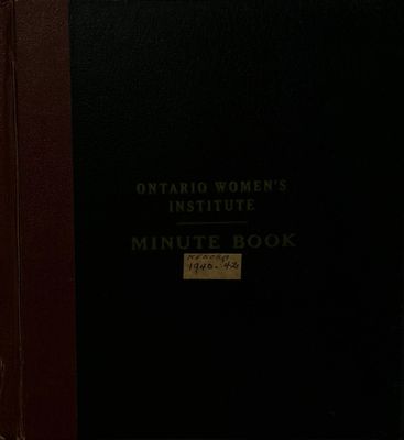 Kenora WI Minute Book 1940-42