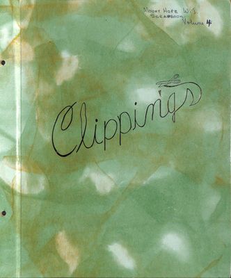 Mount Hope WI Tweedsmuir Scrapbook Volume 4