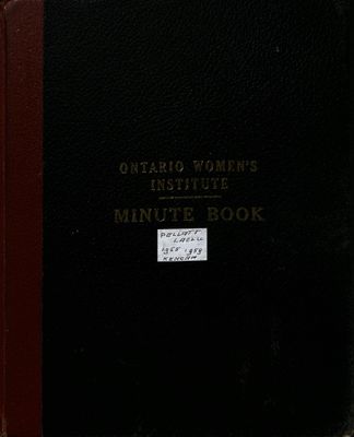 Pellatt Laclu WI Minute Book 1955-59