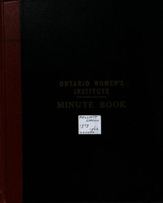 Pellatt Laclu WI Minute Book 1959-62