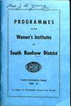 Renfrew South District WI Programs, 1960-61