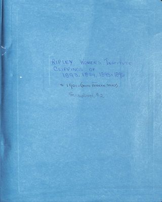Ripley WI Tweedsmuir scrapbook Volume 2