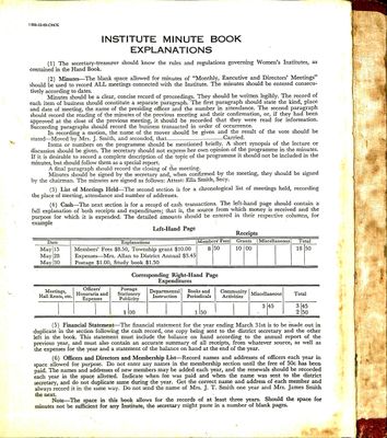 Shenston WI Minute Book, 1953-57