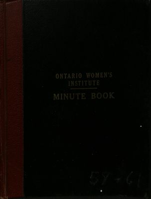 Shenston WI Minute Book, 1958-62