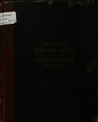 Upsala WI Minute Book, 1937-43