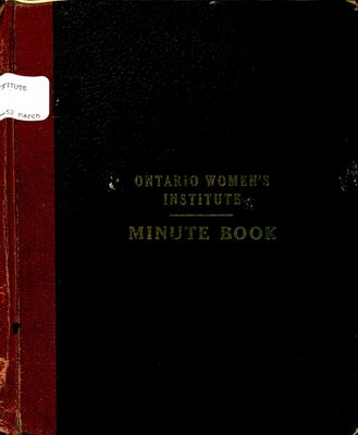 Upsala WI MInute Book 1947-1952