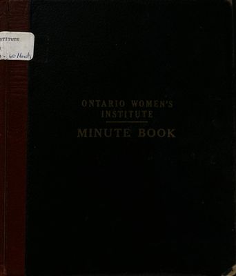 Upsala WI Minute Book 1956-1960