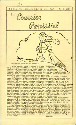 Le Courrier Paroissial 36, 6 janvier 1951