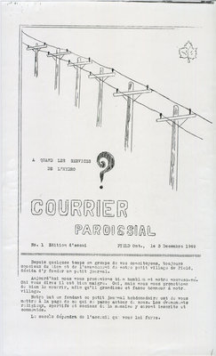 Le Courrier paroissial 1, 3 décembre 1949