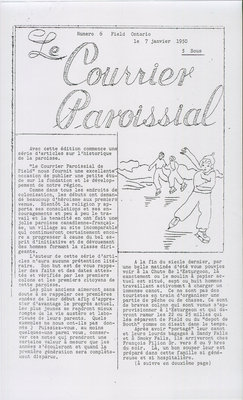 Le Courrier Paroissial 6, 7 janvier 1950