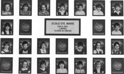 0139. École Ste-Marie à Field, ON, 1982-83 / Ste-Marie School, Field, ON, 1982-83