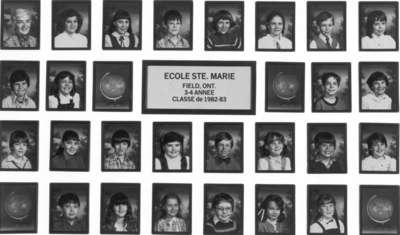 0141. École Ste-Marie à Field, ON, 1982-83 / Ste-Marie School, Field, ON, 1982-83