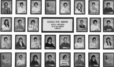 École Ste-Marie, Field, ON, 1986-87 / Ste-Marie School, Field, ON, 1986-87