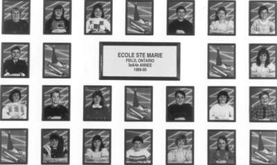 École Ste-Marie, Field, ON, 1989-90 / Ste-Marie School, Field, ON, 1989-90