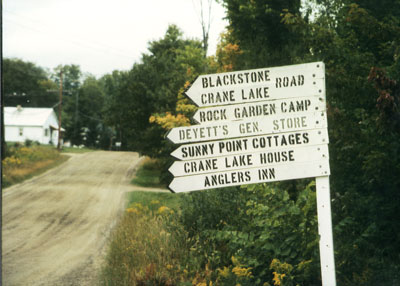 Road Signs - Blackstone and Crane Lake Area