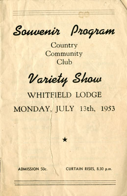 C.C. Club Variety Show Program