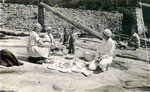 A typical picnic at the base of the old dam