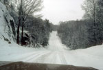 Blackstone Crane Lake Road in winter