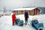 Ken Vankoughnett getting ready to snowmobile