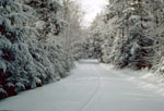 Blackstone Crane Lake Road in the winter