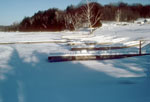 Crane Lake Marina in winter