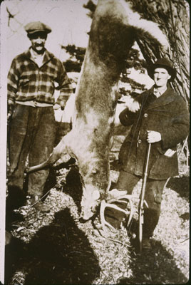 Frank Mathewson and Andy James Jacklin with their Deer