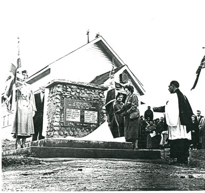 Monument dedication ceremony