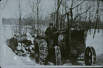 Hauling logs with a Tractor