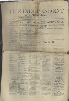 Grimsby Independent, 27 Dec 1888