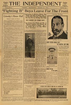 Grimsby Independent, 19 Aug 1914