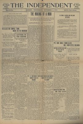 Grimsby Independent, 3 Nov 1915