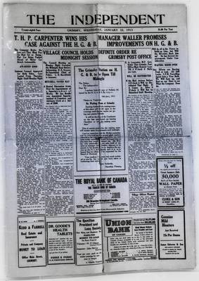 Grimsby Independent, 22 Jan 1913