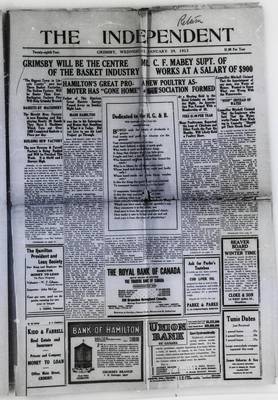 Grimsby Independent, 29 Jan 1913