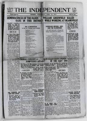 Grimsby Independent, 23 Apr 1913