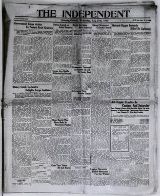 Grimsby Independent, 27 Aug 1930