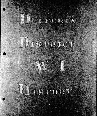 Dufferin District Branch Tweedsmuir History