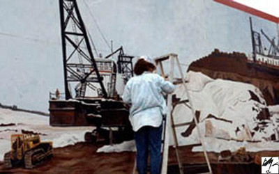 Heather Schmutzer - Lakemovers Mural - Atikokan (1992)