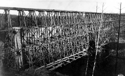 CPR Bridge Crossing Big Pic River (~1889)