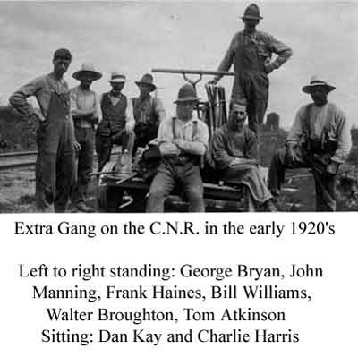 Extra Gang on CNR (1920's)