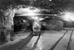 GECO Mine Underground - Man Driving Ore Train