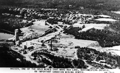 Aerial View of Madsen Gold Mine in Red Lake