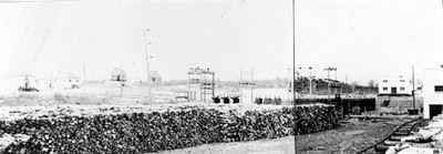 Campbell Red Lake Mine Ltd. - Bunkhouses and Woodpile.