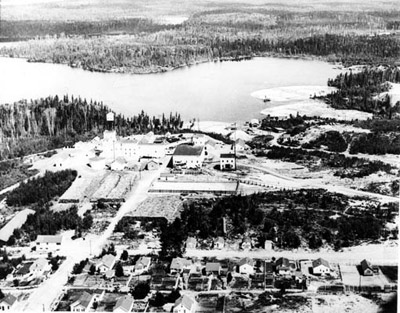 Aerial View of Cochenour - Willans Mines (~1942)