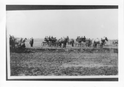 Horse-drawn wagons in Murillo