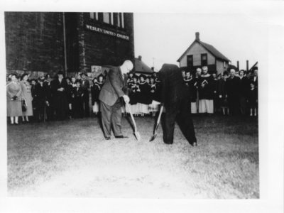 Sod Turning, May 13, 1951, Wesley United Church