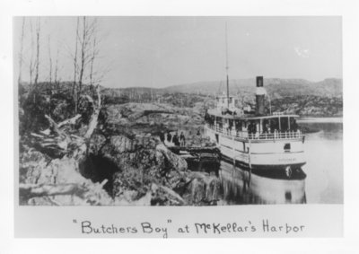 The steamer &quot;Butchers Boy&quot; at McKellar's Harbor