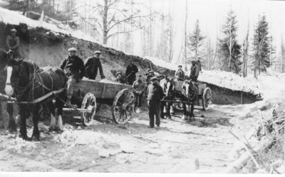 Building of Trans-Canada Highway at Upsala in 1933 - Upsala camp